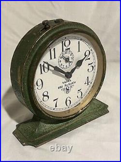 1920 Antique Green Ingraham Ward's Old Reliable 8 day Alarm Clock-Runs Strong