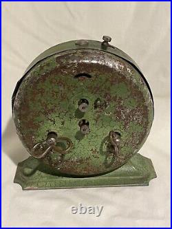 1920 Antique Green Ingraham Ward's Old Reliable 8 day Alarm Clock-Runs Strong