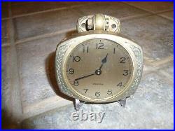 1920's 1930's Antique Westclox Art Deco Auto Clock Untested Dash Mount Top