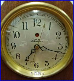 1920's Warren Telechron Clock #602 Castleton Mahogany Case Great Condition