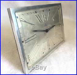 1920s-30s Unique Vintage Omega 8 Days Manual Wind ART DECO Desk Clock