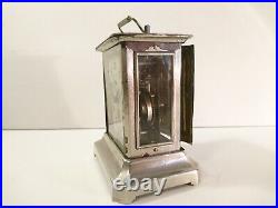 1920s Antique Carriage Alarm Clock With Glass Sides JUNGHANS Germany Working