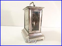 1920s Antique Carriage Alarm Clock With Glass Sides JUNGHANS Germany Working