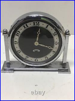 1930 Art Deco 8 Days Table Clock The Lux Clock Mfg. Co. Waterbury Conn. Working