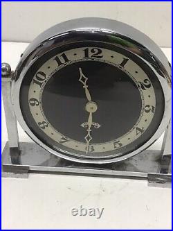 1930 Art Deco 8 Days Table Clock The Lux Clock Mfg. Co. Waterbury Conn. Working