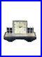 1930’s Art Deco Chrome Wood Mantel Clock Carved Wood Base With Velvet As Is