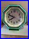 1930’s Original 8 Sided Neon Clock Art Deco 2 Colors Green And White