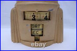 1930s Art Deco KAL-KLOK Observatory Tape Measure Clock / Calendar / Alarm RUNS