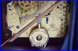 1930s GARRARD WESTMINSTER CHIME ART DECO MAHOGANY CASED VINTAGE MANTEL CLOCK