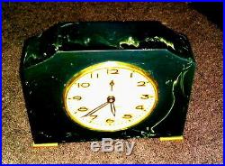 1931 Art Deco SWIRLED Seth Thomas Catalin Alarm Clock Restored