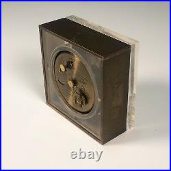 1935 Vintage desk clock CYMA Amic Sonomatic V8 16 Jewels gold Swiss analog alarm