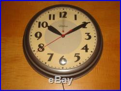 1936 Art Deco Vintage Telechron Red Dot Wall Clock 18 1/2 Exc Cond Bin $199 Obo