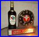 1940’s Art Deco Three Feathers Lighted Whiskey Display, Clock, And Bottle