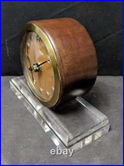 1940's Lucite/fiberglass/wood Art Deco Clock converted to battery