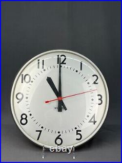 1950's Art Deco 13 Wall Clock Standard Electric Time Co. Works Great