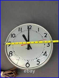 1950's Art Deco 13 Wall Clock Standard Electric Time Co. Works Great