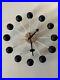 1950’s Large Vitra Ball Wall Clock Black & Brushed Brass Metal 18” Modern clock