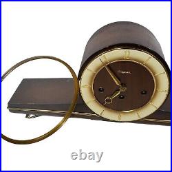 1961 Dugena Chime Mantel Clock FHS Germany Movement # 340-020 for Restoration