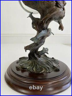 1991 Franklin Mint Guardians of the World Bronze Sculpture Withcrystal Ball /r