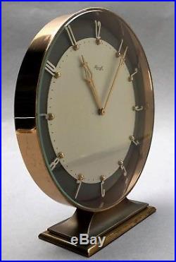 2/6 Art Deco mechanische 8 Tage Uhr runde Tischuhr Clock Kienzle H. Möller 1940