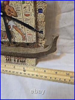 2001 Veranus Ancient Egyptian Desk Clock Amun Ra Hather Hieroglyphic God Goddess