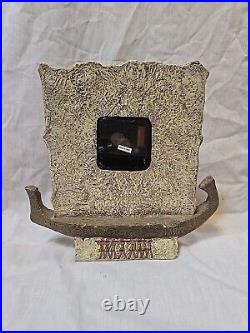 2001 Veranus Ancient Egyptian Desk Clock Amun Ra Hather Hieroglyphic God Goddess