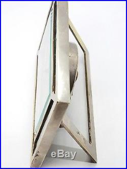 20s Vintage Art Deco Tiffany & Co. France Desk Mantle Clock Watch Marble Chrome