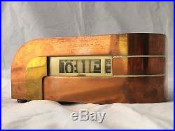 30s Art Deco Zephyr Clock Lawson / Kem Weber Copper Brass Original