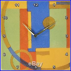 3dRose dpp 22297 2 Art Deco Squares Wall Clock 13 by 13-Inch 13x13 Wall Clock