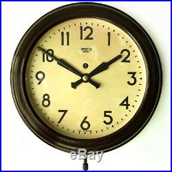 A Beautiful Art Deco Smiths Sectric Bakelite Wall Clock In Full Working Order