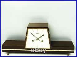 A Beautiful Later Art Deco Dugena Hermle Chiming Mantel Clock From 50´s