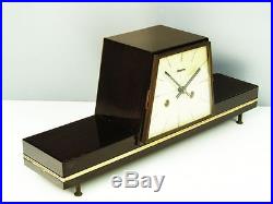 A Beautiful Later Art Deco Dugena Hermle Chiming Mantel Clock From 50´s