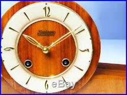 A Dream In Black Later Art Deco Chiming Mantel Clock From Kieninger