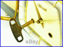A Dream In Black Later Art Deco Design Chiming Mantel Clock Hermle 50 ´s