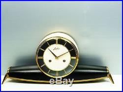 A Dream In Black Later Art Deco Junghans Chiming Mantel Clock From 50´s