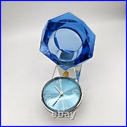 AHS mega-quartz Clock handcut Imperlux lead crystal german democratic republic