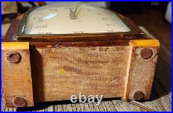 ALL ORIGINAL WORKING EARLY 1930s WARREN TELECHRON #5F51 ART DECO MANTLE CLOCK