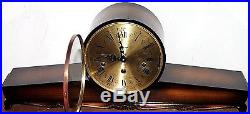 Antique Running Art Deco German 8 Hammer Triple Chime Linden Curvy Mantel Clock
