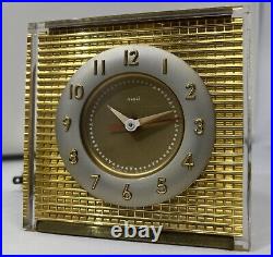 API Model #100 Lucite Alarm Clock (Allied Precision Industries) Runs-Keeps Time
