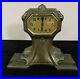 ART DECO 1920’S BRONZE SPELTER MANTLE CLOCK by the LUX CLOCK MFG. CO, WATERBURY