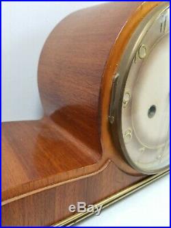 ART DECO CHIMING MANTEL CLOCK FROM HERMLE DUGENA MANTLE VINTAGE Mid century
