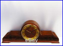 ART DECO CHIMING MANTEL CLOCK FROM JUNGHANS WITH PENDULUM