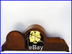 ART DECO CHIMING MANTEL CLOCK FROM JUNGHANS WITH PENDULUM