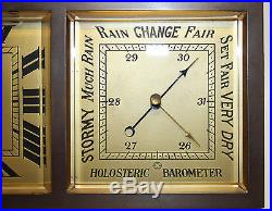 Art Deco Era Chelsea Bronze Deck Clock & Barometer As Found Not Working Nr
