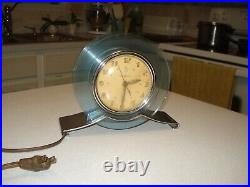 ART DECO MACHINE AGE CLOCK BLUE RAPTURE 1941 General Electric 3H160, WORKS