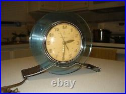 ART DECO MACHINE AGE CLOCK BLUE RAPTURE 1941 General Electric 3H160, WORKS