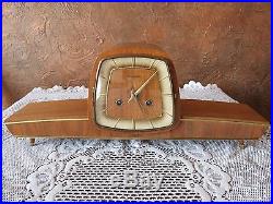 Art Deco Mantel Clock! Dugena Franz Hermle! Perfect Condition