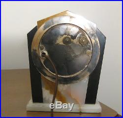 Art Deco Onyx New Haven Westinghouse Jeweled Electric Clock Automatic Control