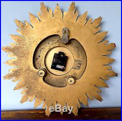 ART DECO Period 19 Sunburst Sun Ray Gilt Gessop Smiths Sectric Wall Clock 1930s