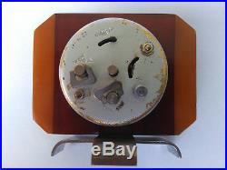 ART DECO Phenolic BAKELITE BAYARD French Clock Cherry Amber Eggyolk Vtg. Plastic
